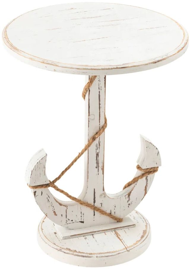 Crestview Collection Harbor White Accent Table-0