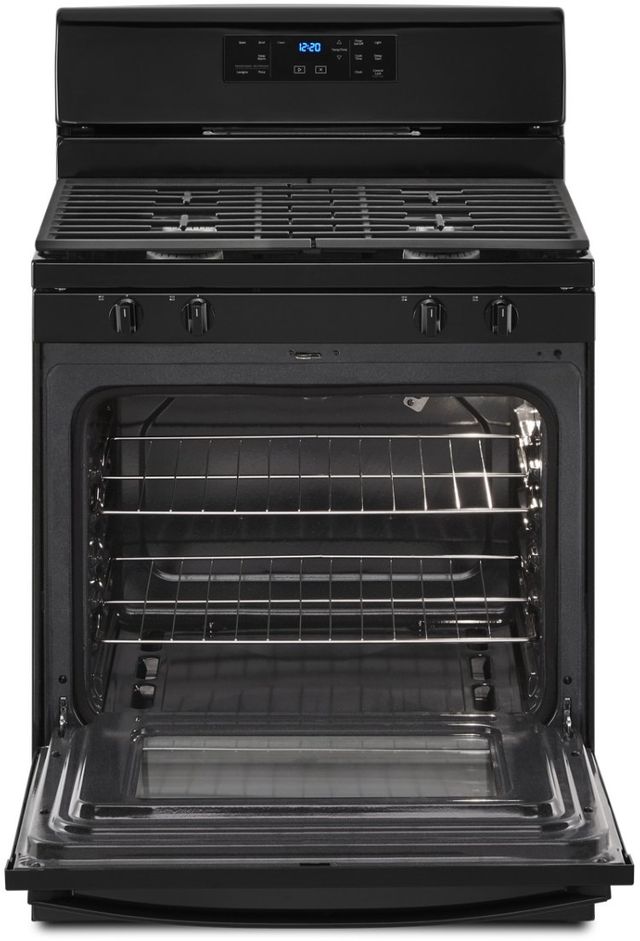 Whirlpool® 30" Black Freestanding Gas Range-1