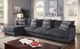 Furniture of America® Kaylee 3-Piece Gray Left-Arm Facing Sectional and Chaise-0