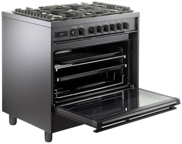Verona® Ultima Midnight 36" Matte Black Pro Style Dual Fuel Range-1