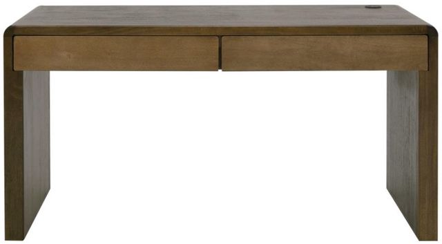 International Furniture Direct Tamesis Chocolate Brown/Light Brown Desk-3