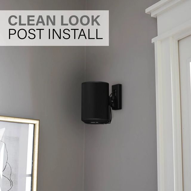 Sanus® Black Tilt & Swivel Speaker Wall Mount and Power Kit-2