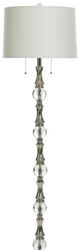 StyleCraft Alyssium Silver/Clear/White Floor Lamp-1
