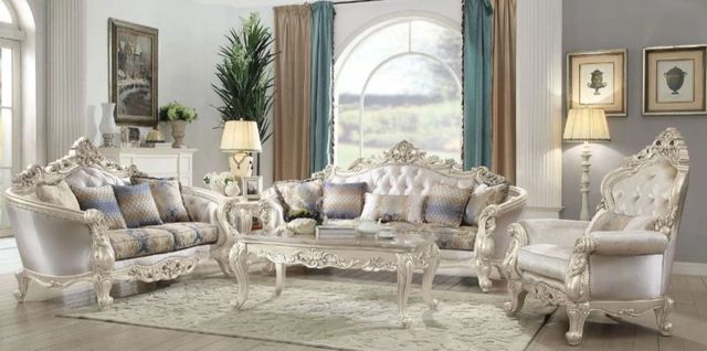 ACME Furniture Gorsedd Antique White/Golden Ivory Sofa-1