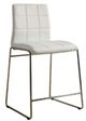 Furniture of America® Kona 2-Piece Chrome/White Counter Chair Set-0