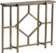 Crestview Collection Bengal Manor Brown Diamond Console Table with Gold Base-0
