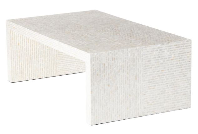 Deco Marche Deco Marche Heritage Cream Mosaic Inlay Living Room Coffee Table-3
