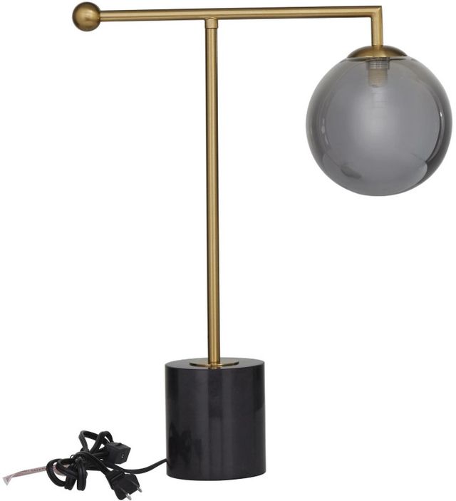 Deco Marche Silver Orb Desk Lamp with Marble Base-1