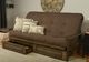 Kodiak Furniture Tucson Linen Cocoa/Rustic Walnut Queen Storage Futon with Mattress-4