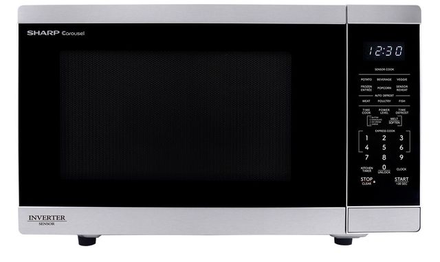 Sharp® 1.4 cu. ft. 1100W Stainless Steel Countertop Microwave Oven with Inverter Technology-0