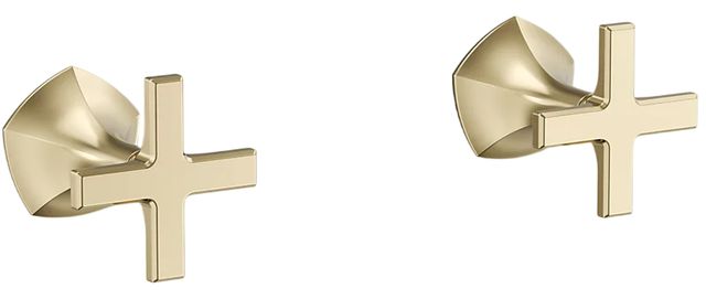 KOHLER® Occasion® Vibrant French Gold Bathroom Sink Faucet Cross Handle Trim-0