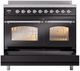 Ilve® Nostalgie II Series 40" Glossy Black Pro Style Induction Range-4