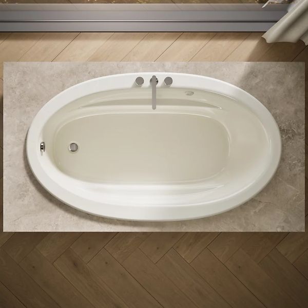 KOHLER® Sunward® Biscuit 72" x 42" Drop-In Heated BubbleMassage™ Air Bath-1