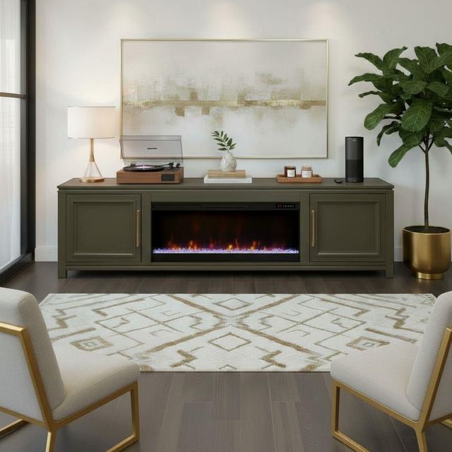 Legends Home The Cove Shadow Grove 95" Fireplace Console-1