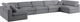 Meridian Furniture Serene 7-Piece Grey Deluxe Cloud Modular Sectional Set-0