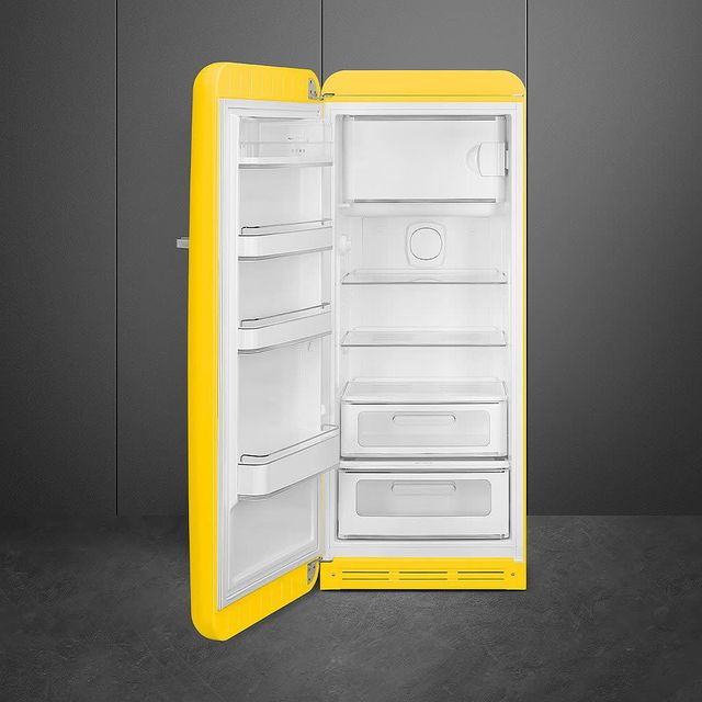 Smeg 50's Retro Style 9.9 Cu. Ft. Yellow Compact Refrigerator-1