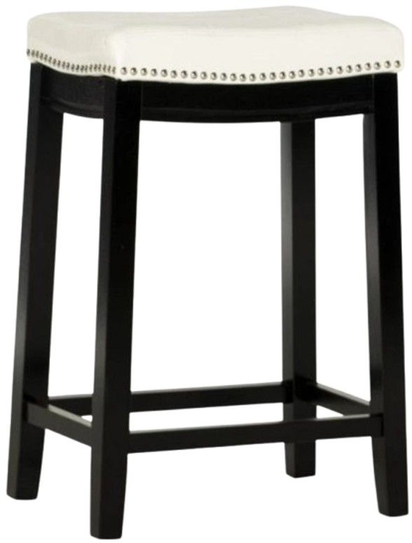 Linon Claridge Patches Black/White Counter Stool-0