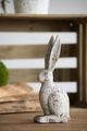 A & B Home Weathered Cement Cream 13" Rabbit Statue-2
