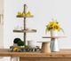 A & B Home Weathered Brown Round Three-Tiered Serving Tray-2