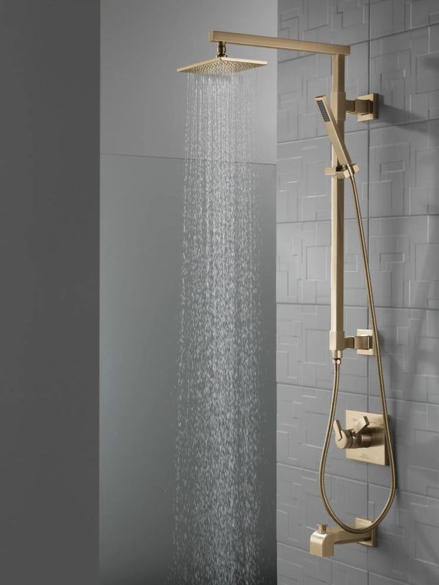 Delta Vero® Champagne Bronze Pull-Up Diverter Tub Spout -4