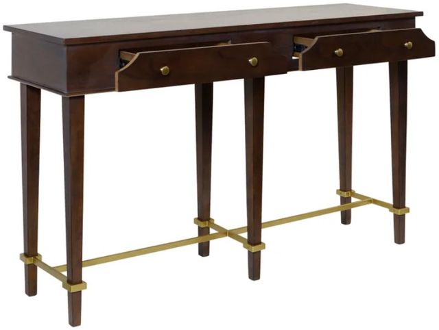 StyleCraft Dark Caramel/Gold Console Table-1