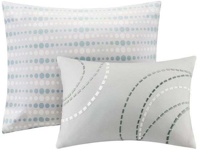 Olliix by Madison Park Essentials Knowles Aqua California King Complete Comforter and Cotton Sheet Set-3