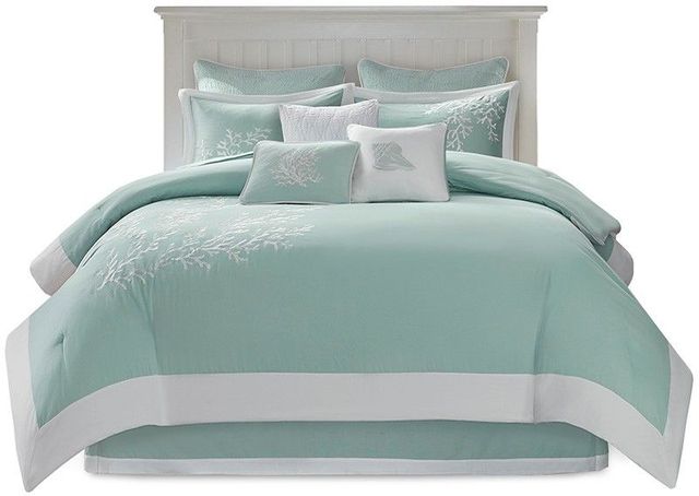 Olliix by Harbor House Aqua Full/Queen Coastline Duvet Cover Mini Set-0