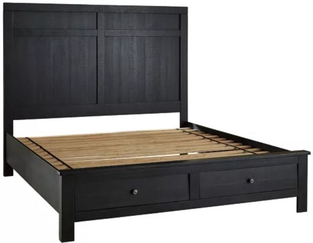 Benchcraft® Noorbrook 5-Piece Black Queen Panel Storage Bed Set-1
