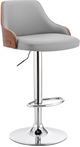 Armen Living Asher Chrome/Gray Bar Stool-0