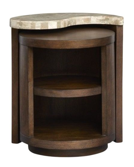 Magnussen Home® McPherson Beige-Burnt Umber Nesting End Table-2