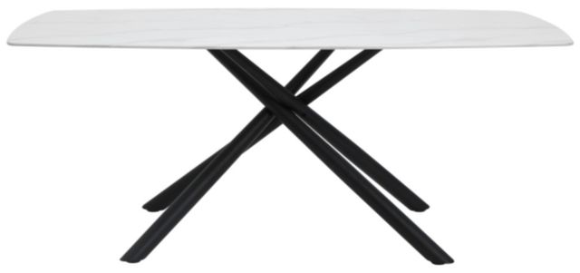 Homelegance® Benito White Dining Table with Black Base-2