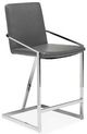 Mazin Furniture Jasmine Chrome/Gray Counter Arm Dining Chair-1
