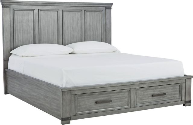 Signature Design by Ashley® Russelyn 5-Piece Gray King Storage Bed Set-1