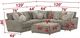 Jackson Furniture Turner 4-Piece Mushroom Sectional with Ottoman-2