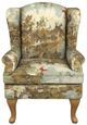Best® Home Furnishings Customizable Sylvia 35'' Wing Back Chair with Honey Birch Legs-2