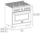 ZLINE Autograph Edition Paramount 36" 5.2 Cu. Ft. Satin Stainless Steel Dual Fuel Range with 6 Burner DuoPro™ Cooktop and Electric Convection Oven in Matte Black Accents-1