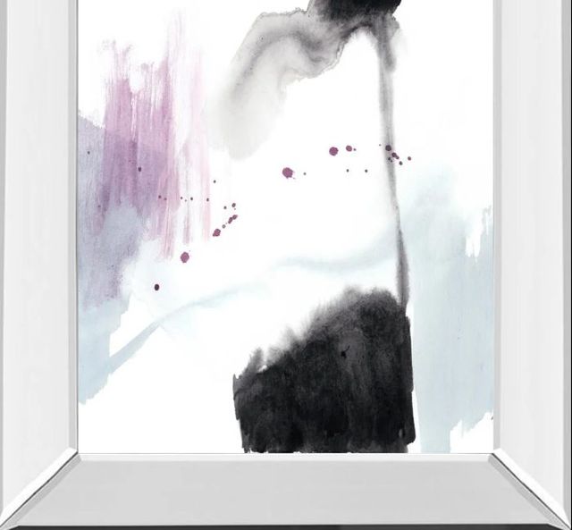Classy Art Violet Bloom II by Jennifer Goldberger Mirror Framed Wall Art-1
