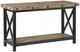Flexsteel® Carpenter Light Brown Sofa Table with Black Metal Frame-0