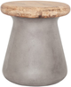 Moe's Home Collection Earthstar Dark Grey Concrete Outdoor Stool with Wood Seat-0