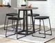 Signature Design by Ashley® Showdell 5-Piece Black Counter Height Dining Set-3