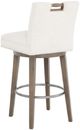 Fairfield® Customizable Entree Dining Pull Short Button Back Swivel Bar Stool-3