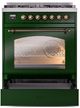 Ilve® Nostalgie II Series 30" Emerald Green Pro Style Dual Fuel Range-4