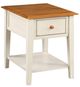 TEI Quinton Pecan End Table with Sand Base-0