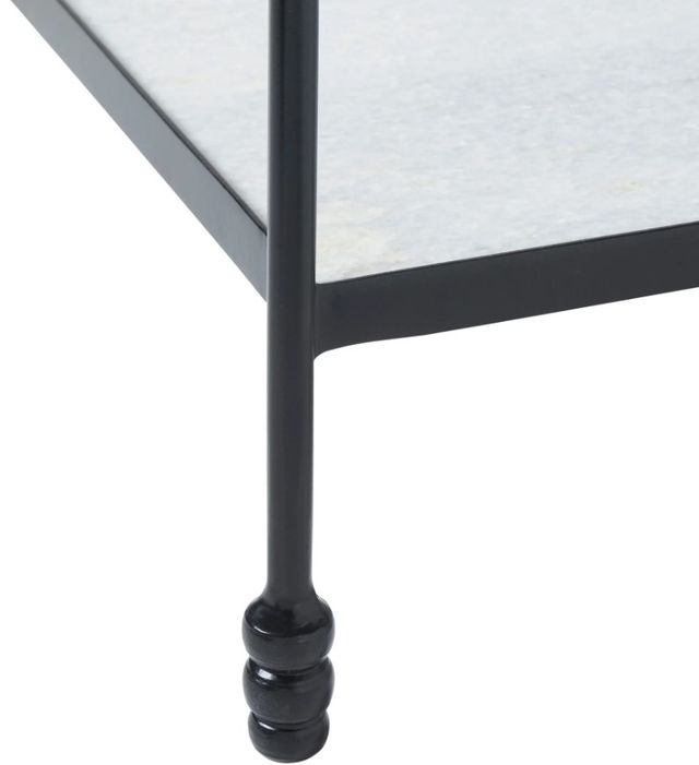 Renwil® Giulia White Accent Table with Matte Black Base-4