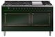 Ilve® Nostalgie II Noblesse 60'' Emerald Green Pro Style Dual Fuel Range with Burnished Trim-0