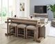Hammary® Nash Sandy Beige/Brown Counter Console with Three Stools-1