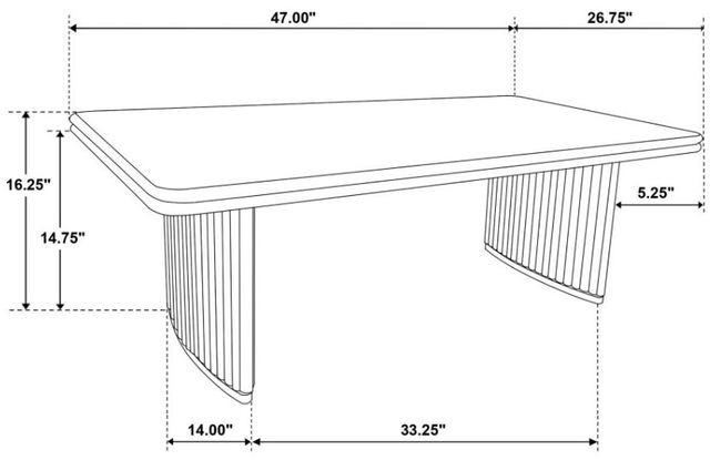 Coaster® Adina Distressed Light Brown Coffee Table-2
