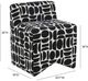TOV Furniture Pippa Black/White Jacquard Weave Accent Stool-2