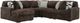 Signature Design by Ashley® Midnight-Madness 5-Piece Chocolate Left-Arm Facing Sectional and Chaise-0