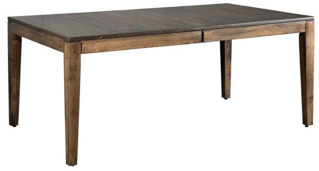 Country View Woodworking Customizable Make It Your Way 5 Wormy Maple Top Dining Table with 4 Self Store Leaves-0